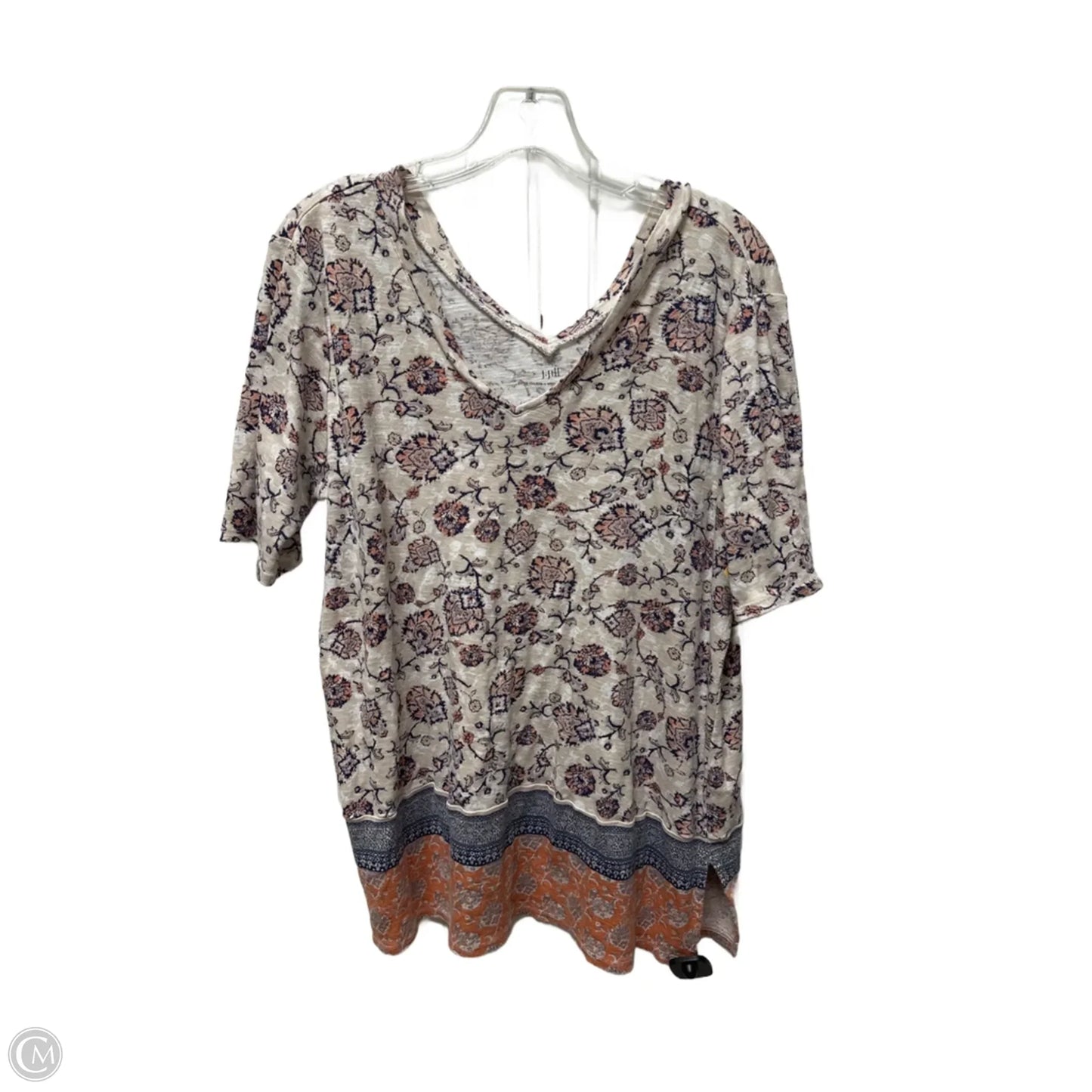 Top Short Sleeve Basic By J. Jill In Beige, Size: L
