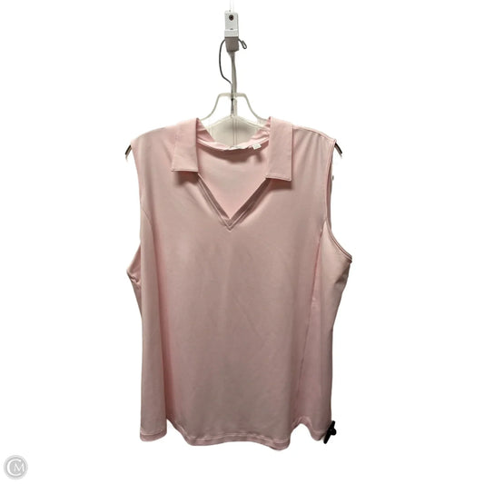 Athletic Tank Top By Lady Hagen In Pink, Size: 1x