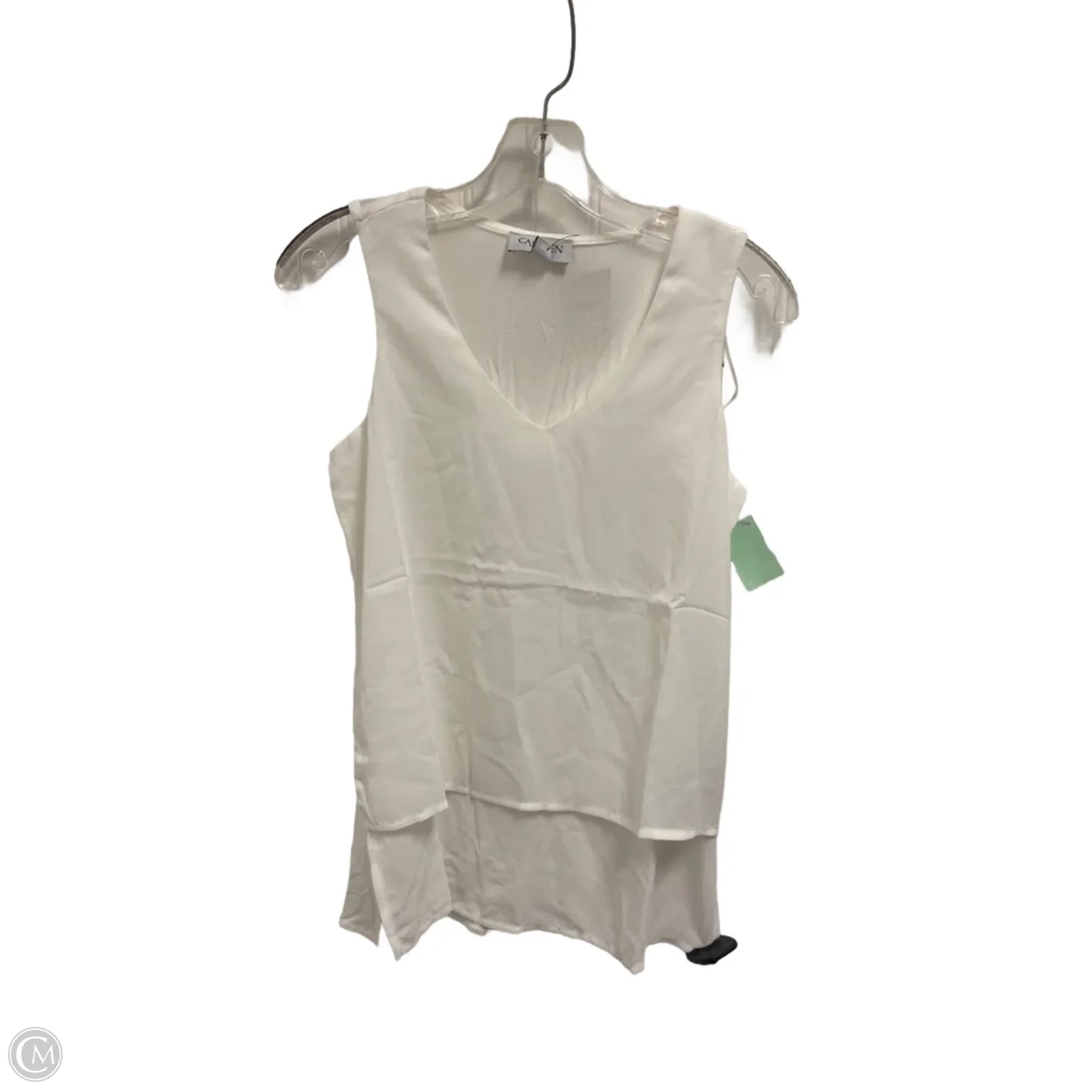 Top Sleeveless Basic By Carmen By Carmen Marc Valvo In White, Size: Xs