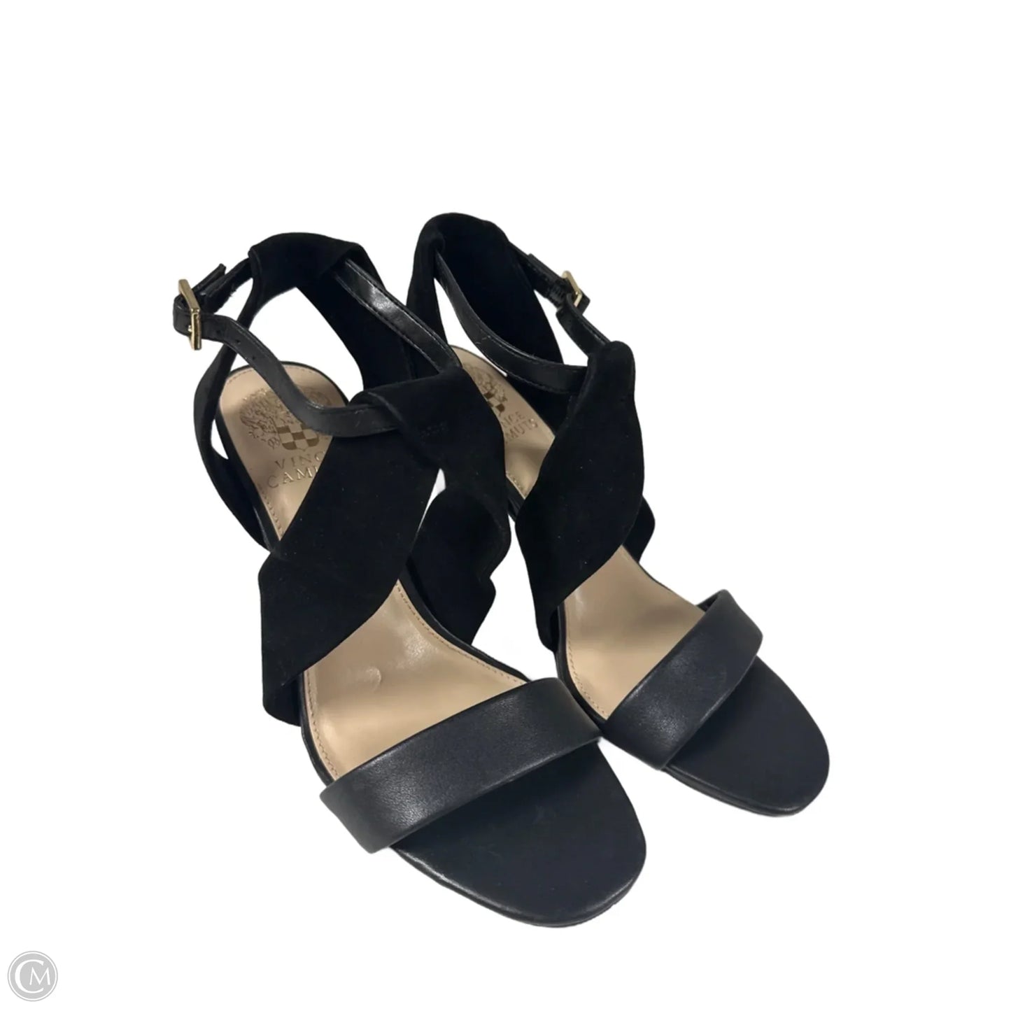 Sandals Heels Stiletto By Vince Camuto In Black, Size: 7.5