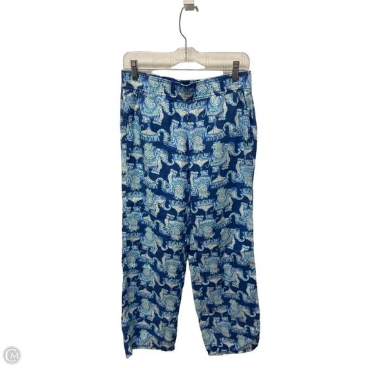 Pants Designer By Lilly Pulitzer In Blue & White, Size: S