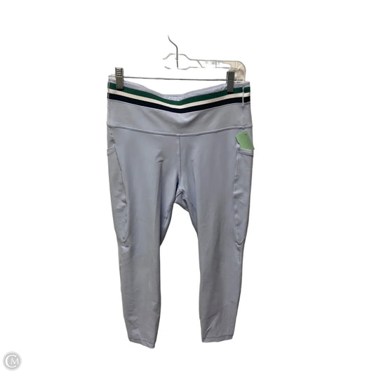 Athletic Leggings By Athleta In Blue & Green, Size: L