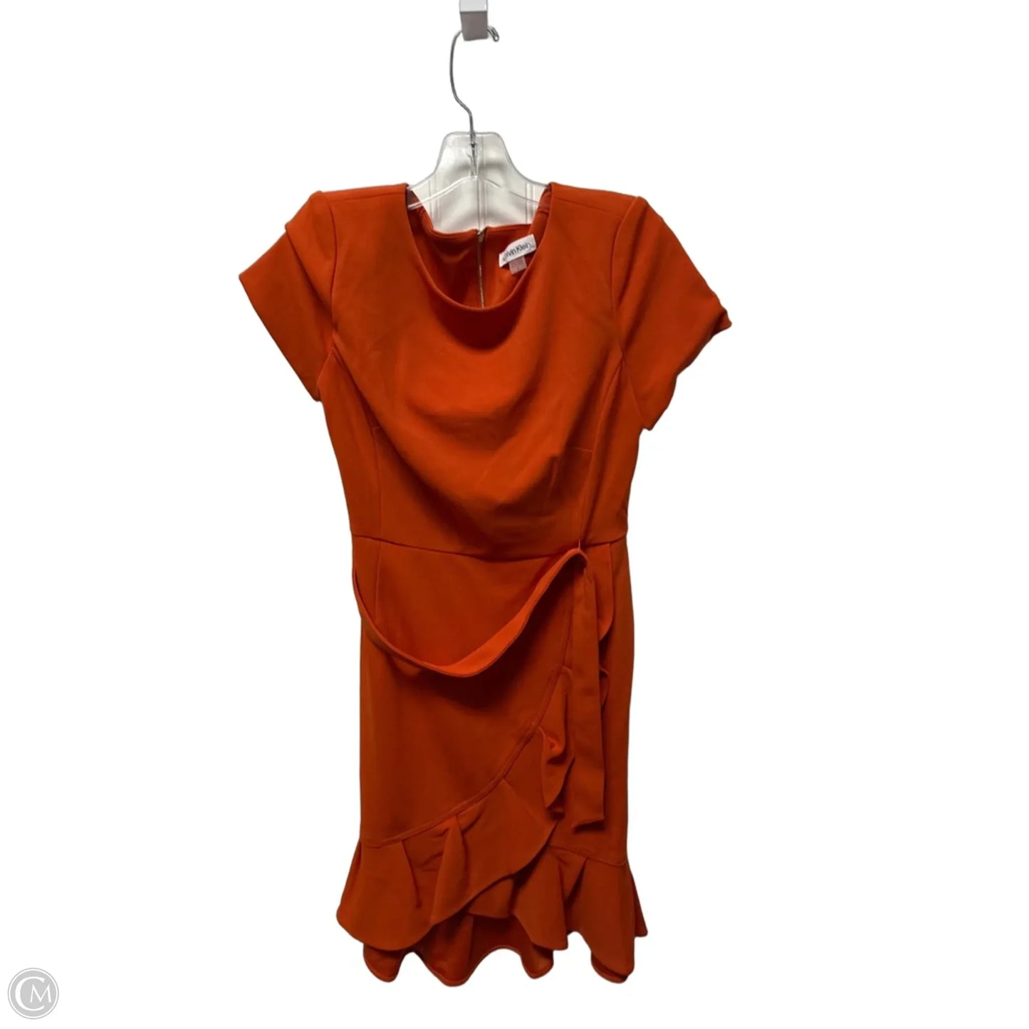 Dress Work By Calvin Klein In Orange, Size: M