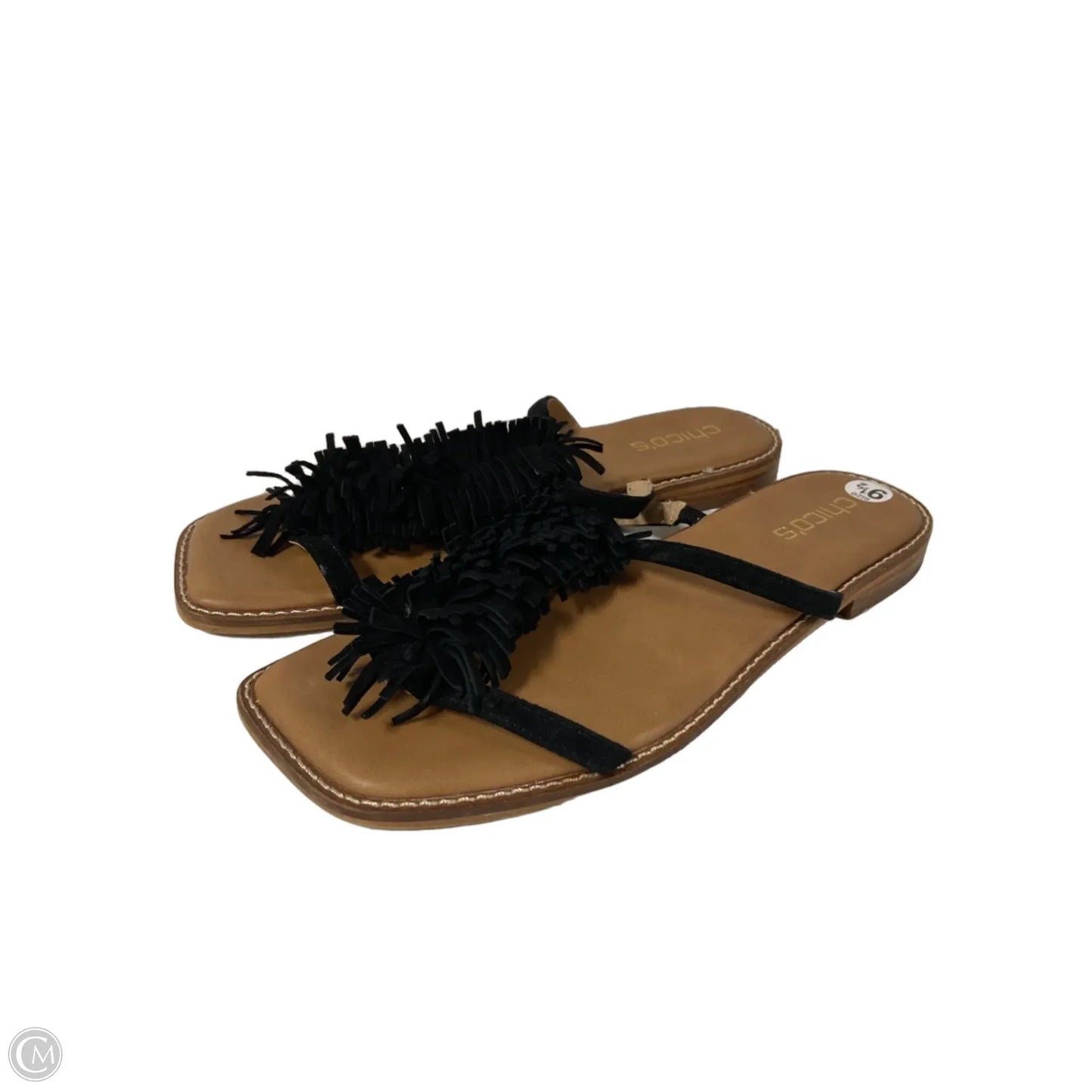 Sandals Flats By Chicos In Black, Size: 9.5