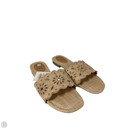 Sandals Flats By A New Day In Beige, Size: 7