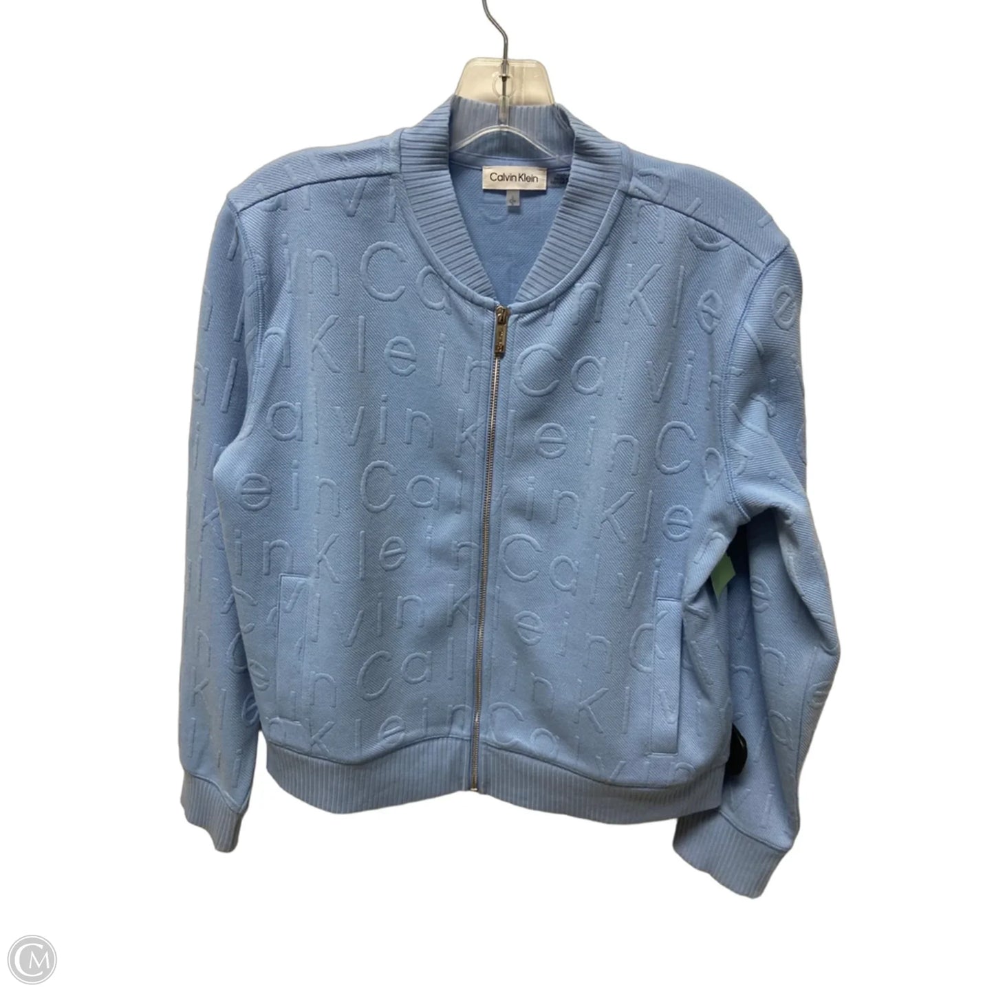 Jacket Shirt By Calvin Klein In Blue, Size: S