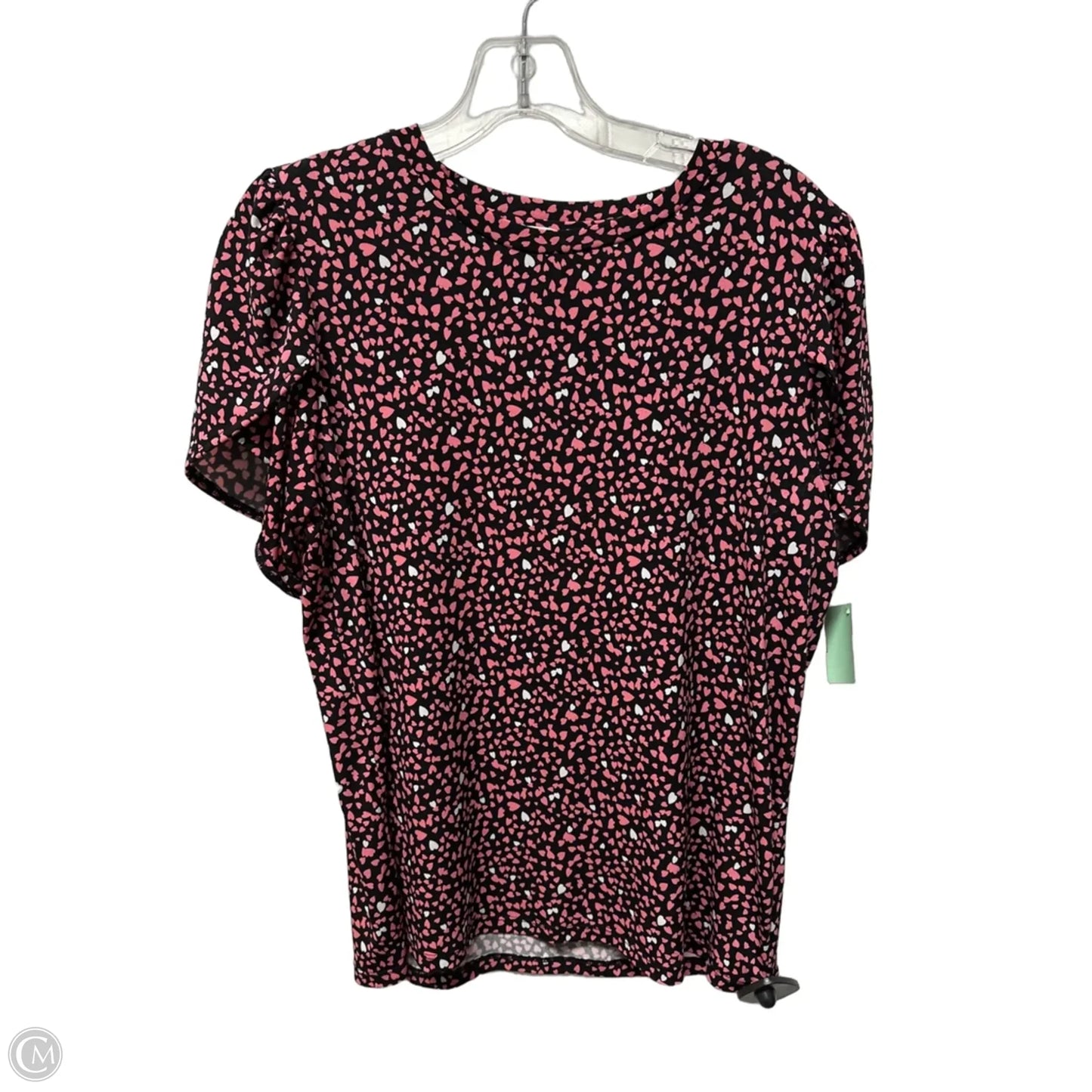 Top Short Sleeve By Michael By Michael Kors In Black & Pink, Size: S