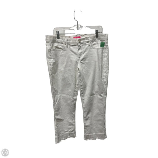 Jeans Designer By Lilly Pulitzer In White Denim, Size: 16