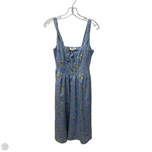 Dress Casual Midi By Jessica Simpson In Blue & Yellow, Size: M
