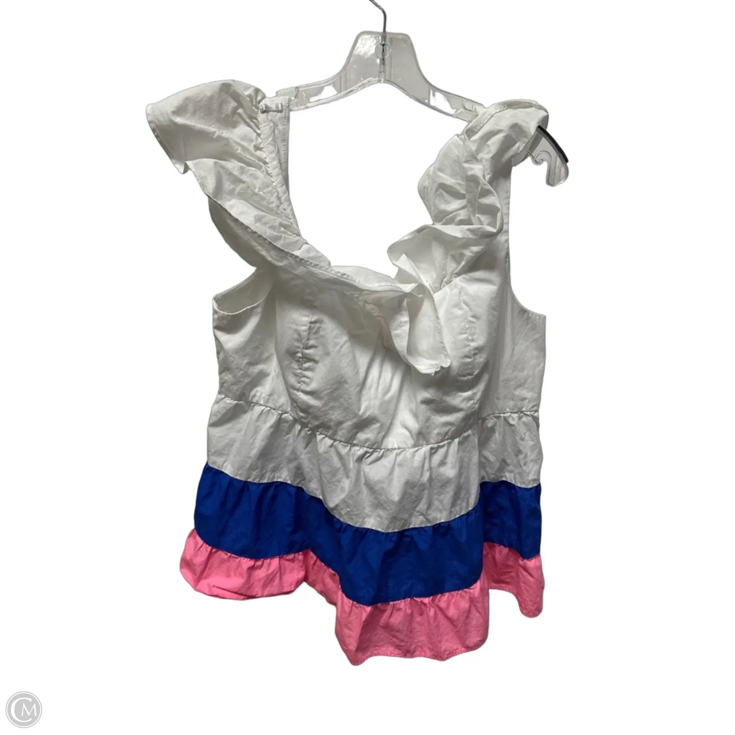 Top Sleeveless Designer By Lilly Pulitzer In Blue & Pink, Size: Xl