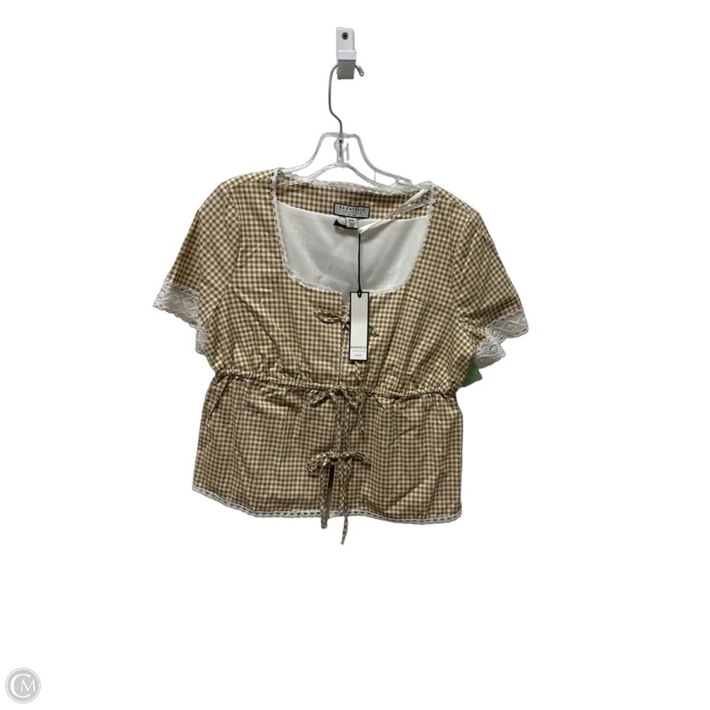 Top Short Sleeve By Bagatelle In Brown, Size: M