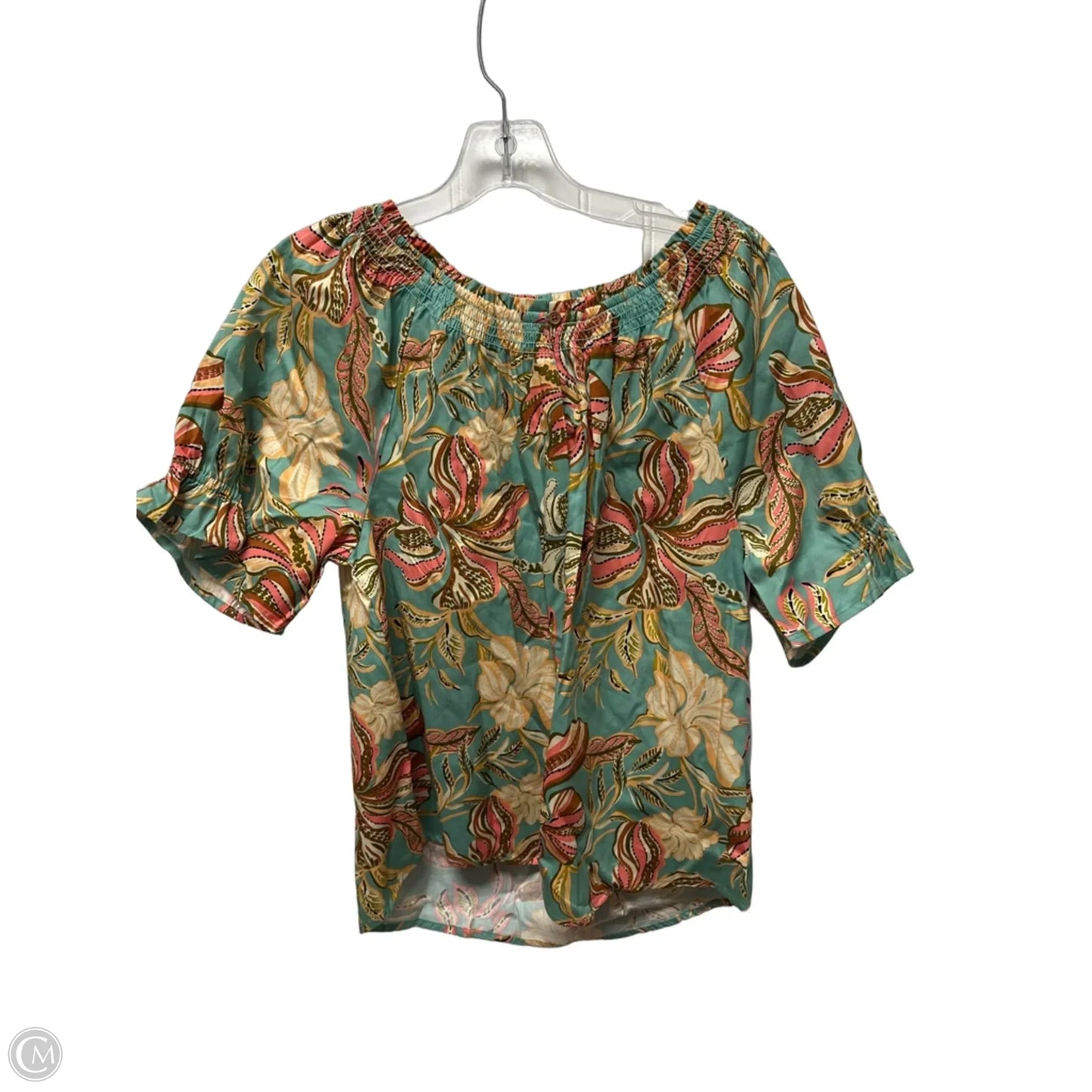 Top Short Sleeve By Democracy In Green, Size: M