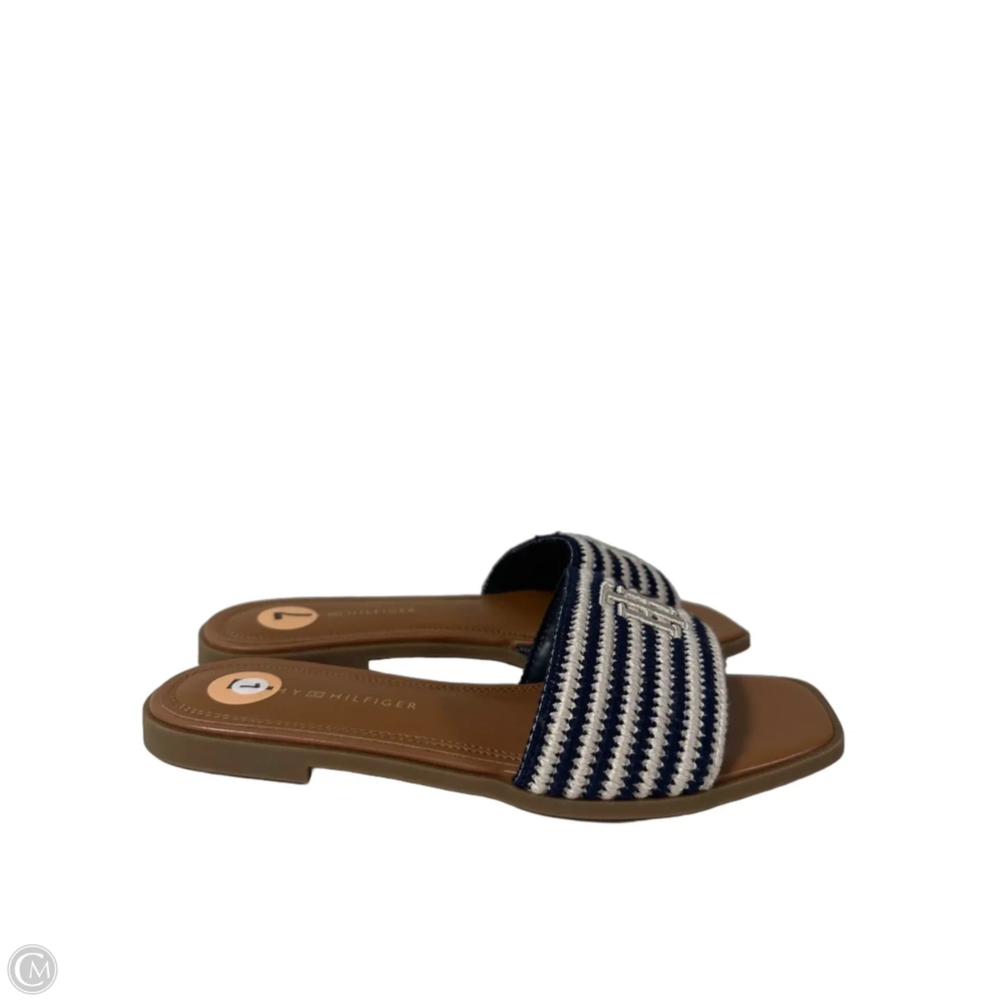 Sandals Flats By Tommy Hilfiger In Striped Pattern, Size: 7