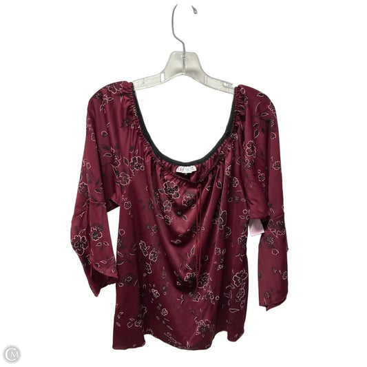 Top Long Sleeve By Clothes Mentor In Purple, Size: 2x