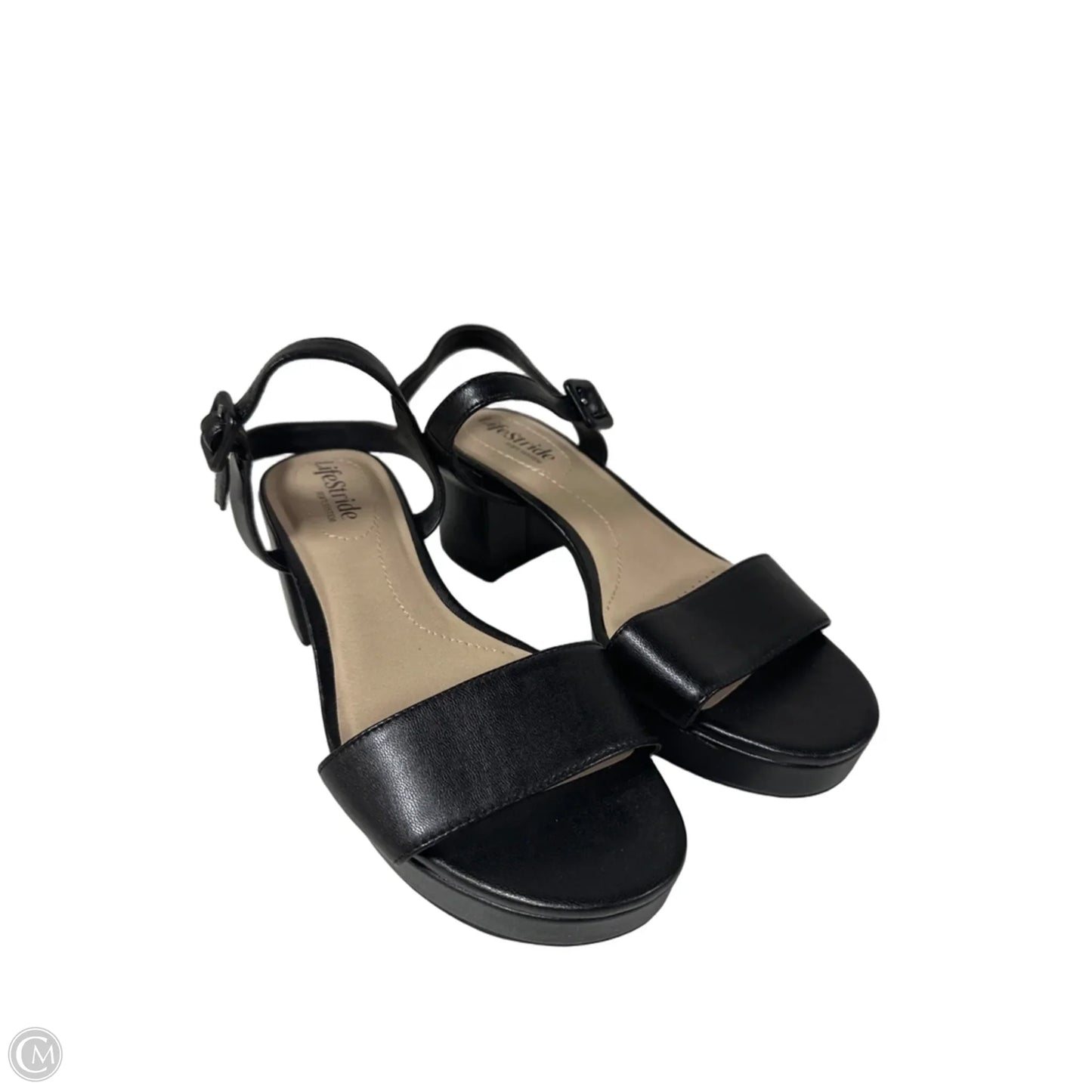 Sandals Heels Block By Life Stride In Black, Size: 8