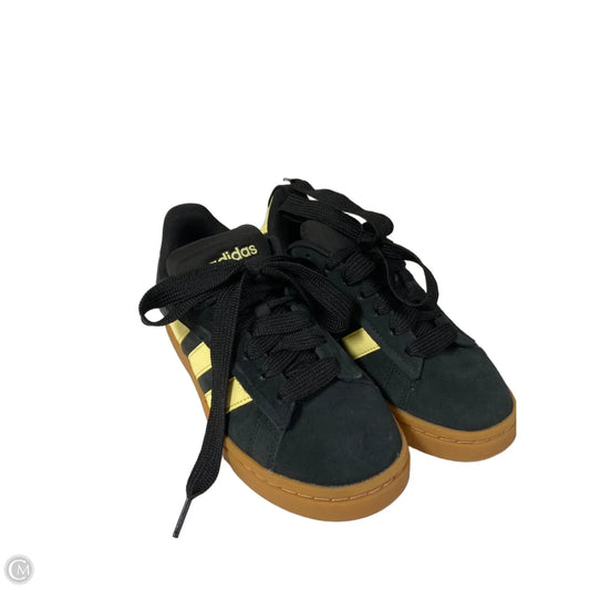 Shoes Sneakers By Adidas In Black & Yellow, Size: 6.5