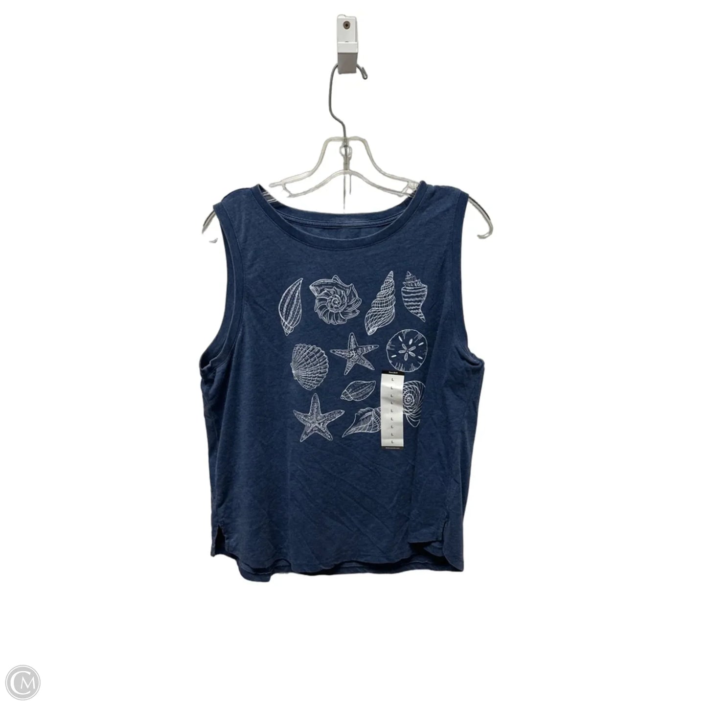 Athletic Tank Top By Reel Legends In Blue, Size: L