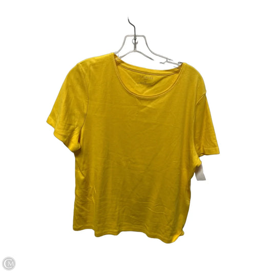 Top Short Sleeve Basic By Talbots In Yellow, Size: Xl