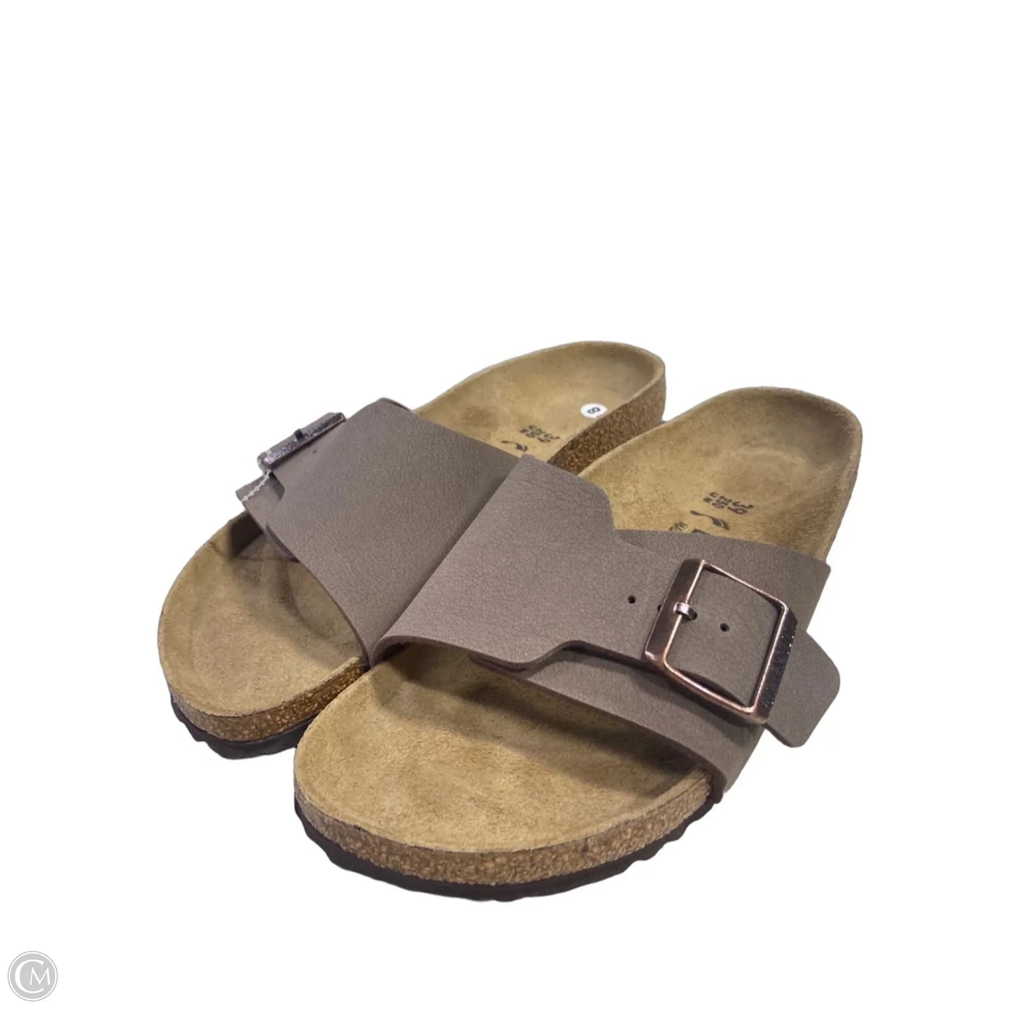 Sandals Flats By Birkenstock In Brown, Size: 8