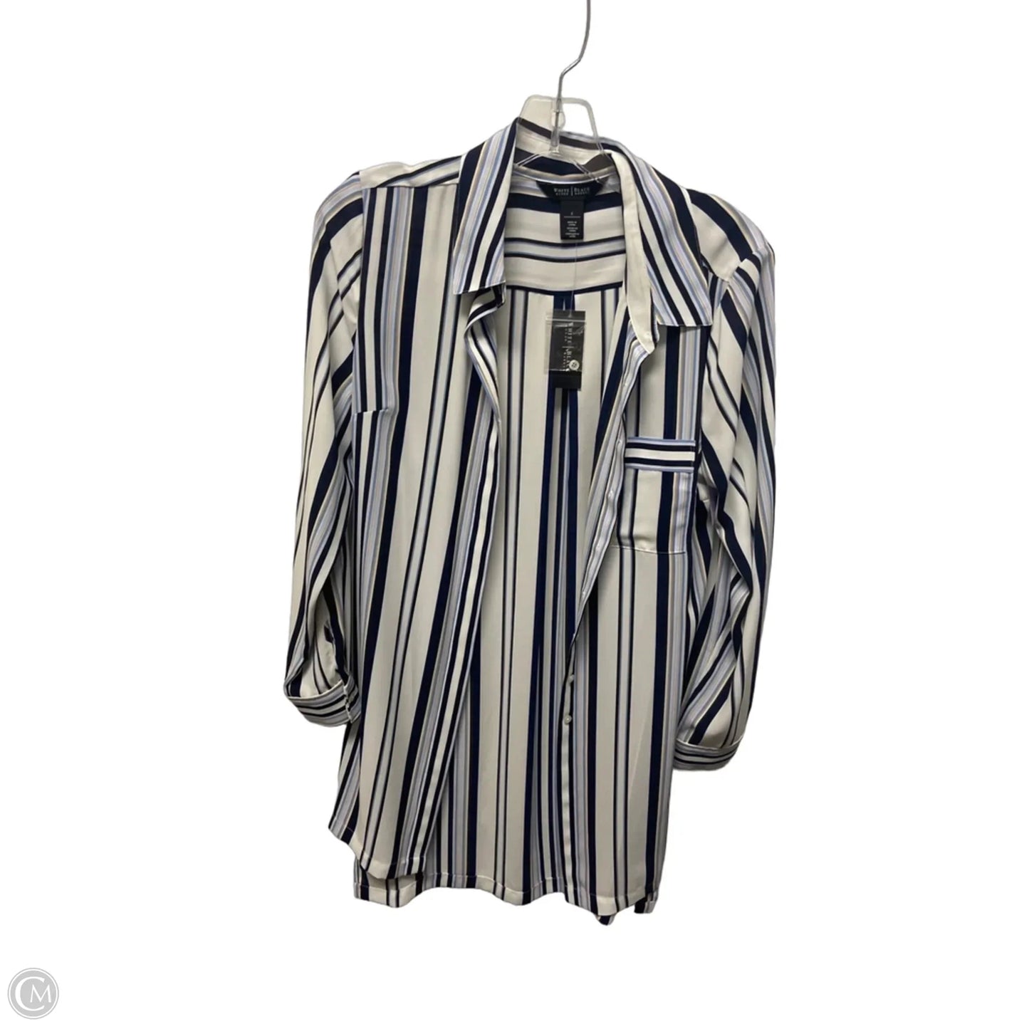 Dress Work By White House Black Market In Blue & White, Size: S