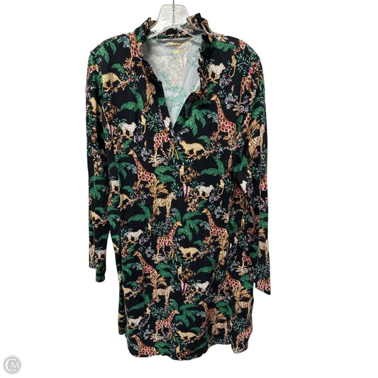 Dress Designer By Lilly Pulitzer In Black & Green, Size: Xl