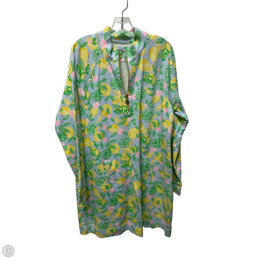 Dress Designer By Lilly Pulitzer In Blue & Yellow, Size: Xl