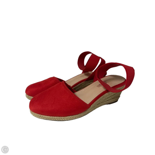 Sandals Heels Wedge By Dream Pairs In Red, Size: 8