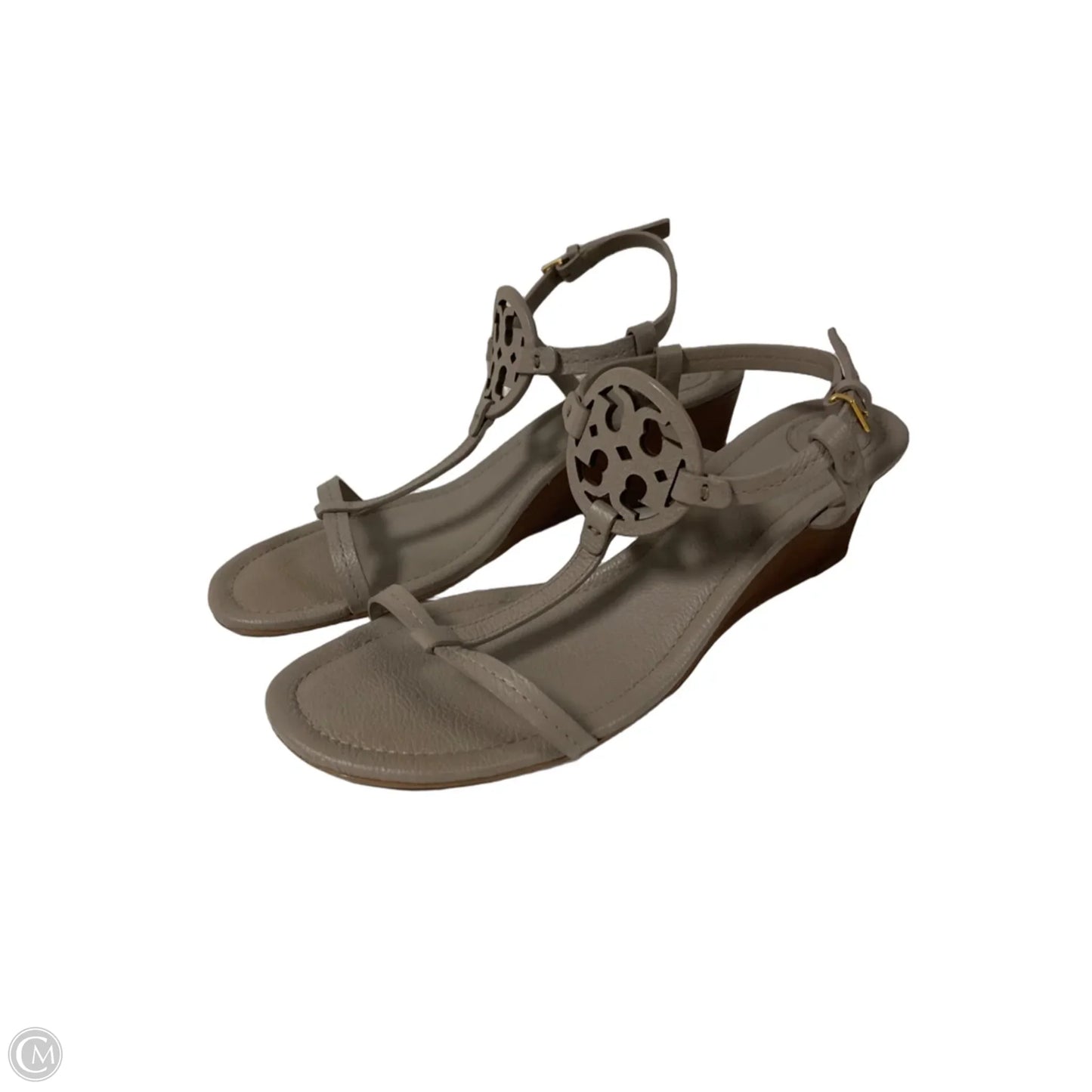 Sandals Designer By Tory Burch In Taupe, Size: 9