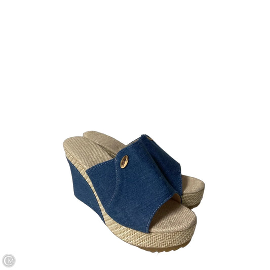 Sandals Heels Wedge By Clothes Mentor In Tie Dye Print, Size: 7
