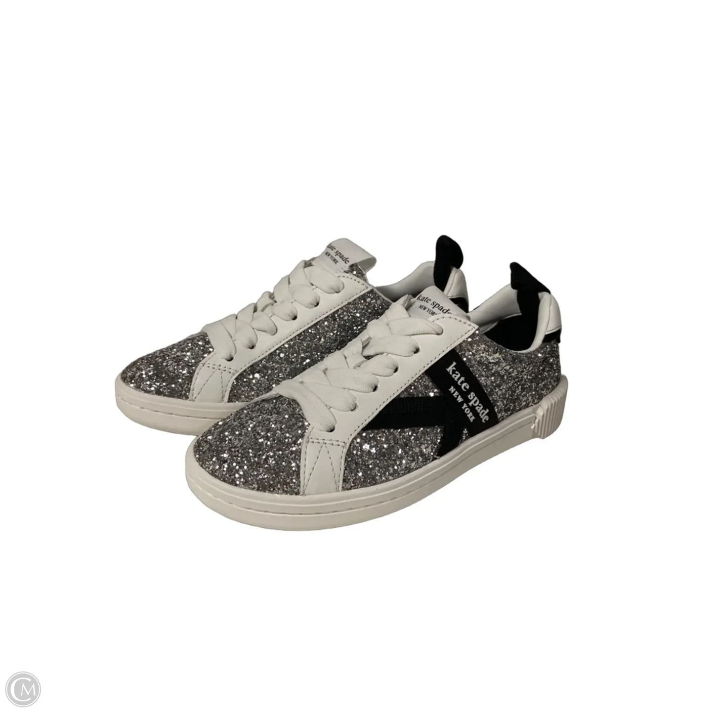 Shoes Designer By Kate Spade In Black & White, Size: 5
