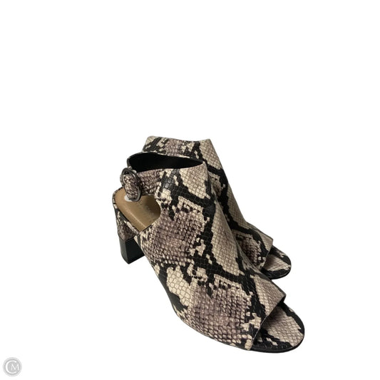 Sandals Heels Block By Alfani In Snakeskin Print, Size: 9