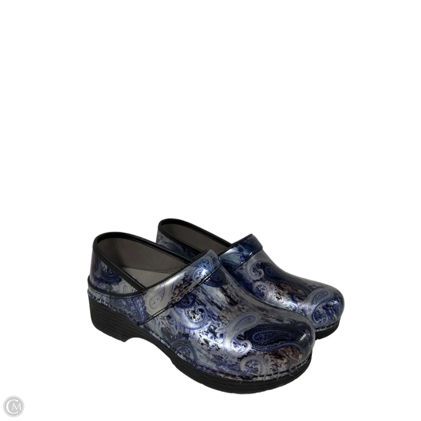 Shoes Heels Block By Dansko In Blue & Grey, Size: 9.5