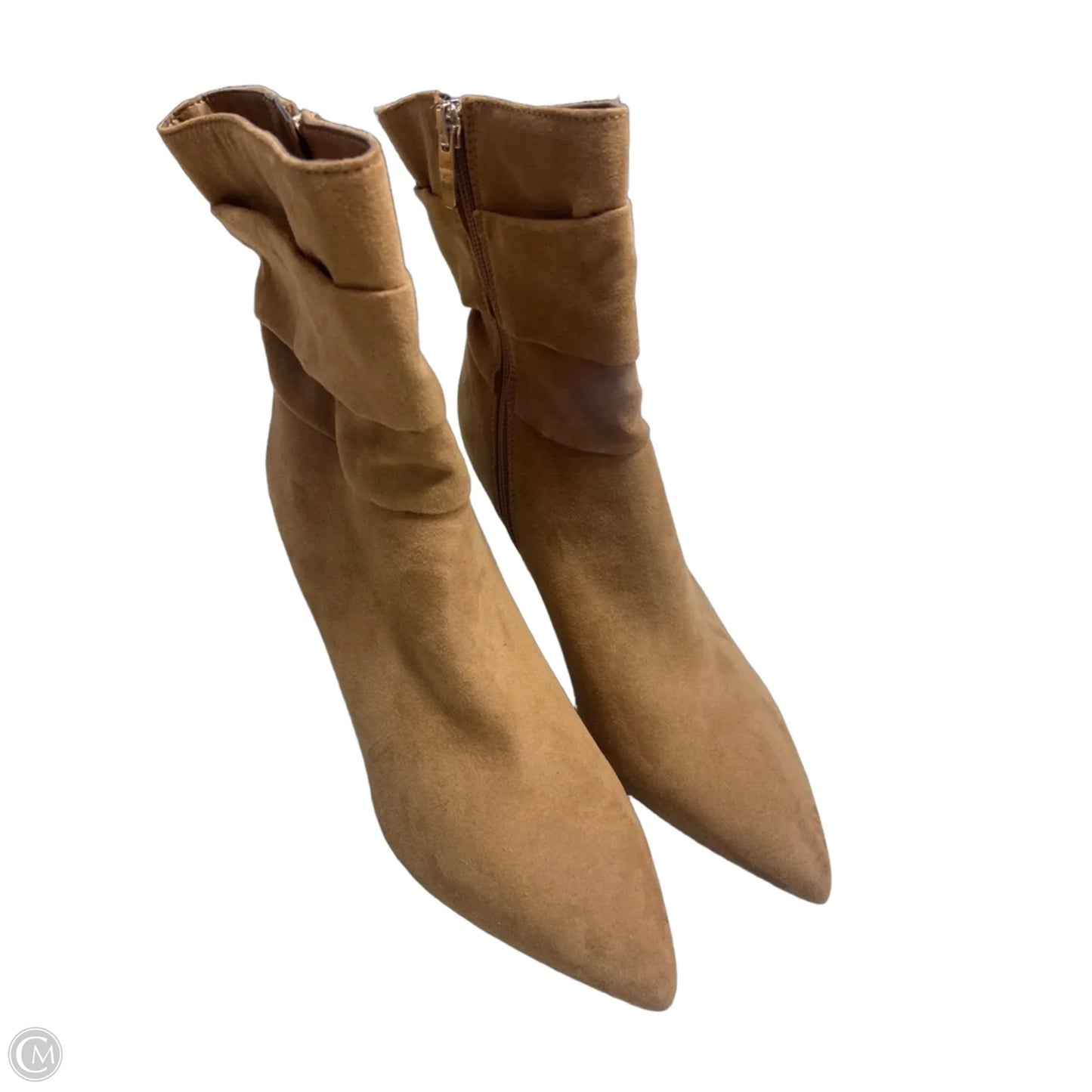 Boots Ankle Heels By Marc Fisher In Tan, Size: 8