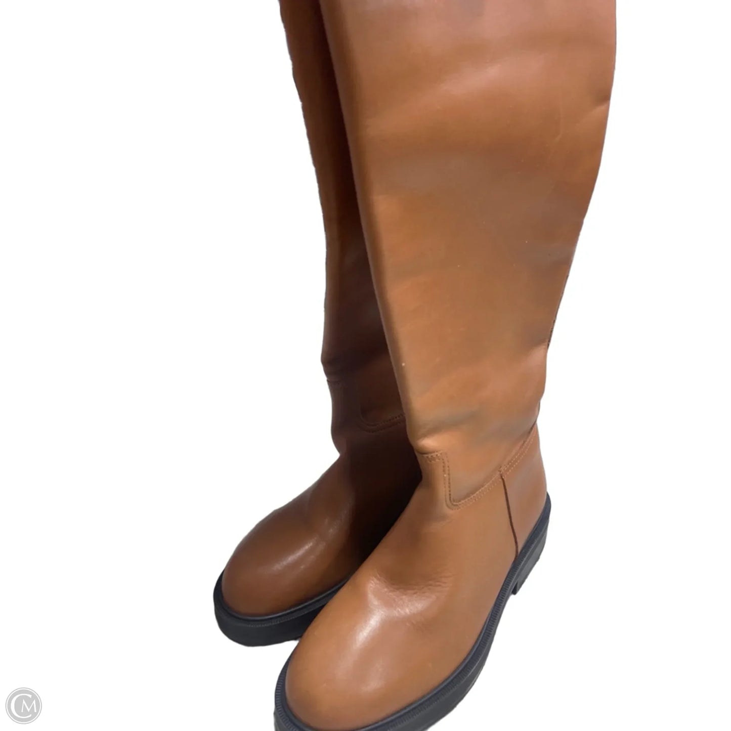 Boots Knee Flats By Mng In Tan, Size: 6