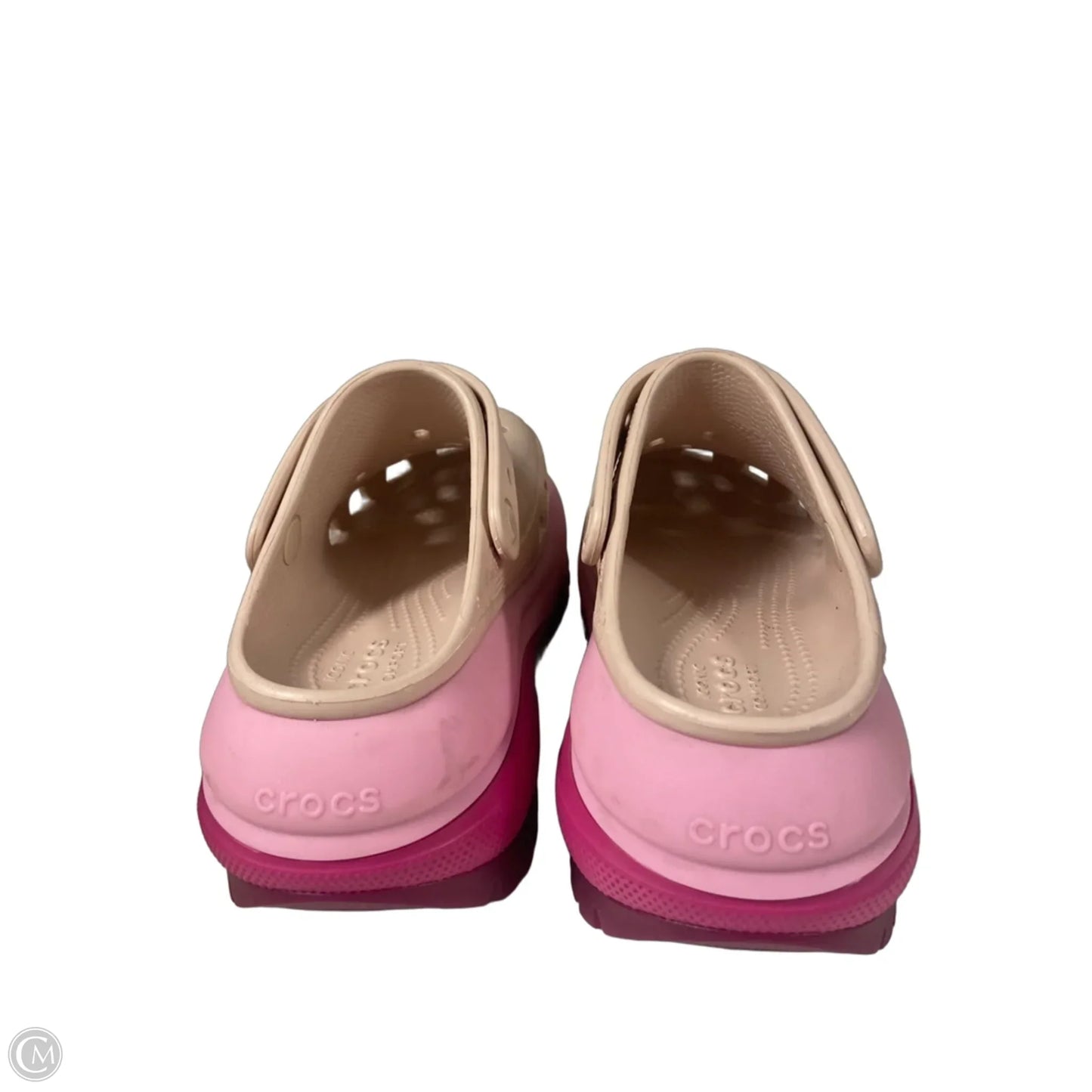 Shoes Heels Platform By Crocs In Pink, Size: 7