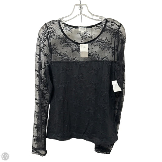 Top Long Sleeve By J. Crew In Black, Size: M