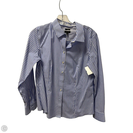 Top Long Sleeve By Talbots In Striped Pattern, Size: M