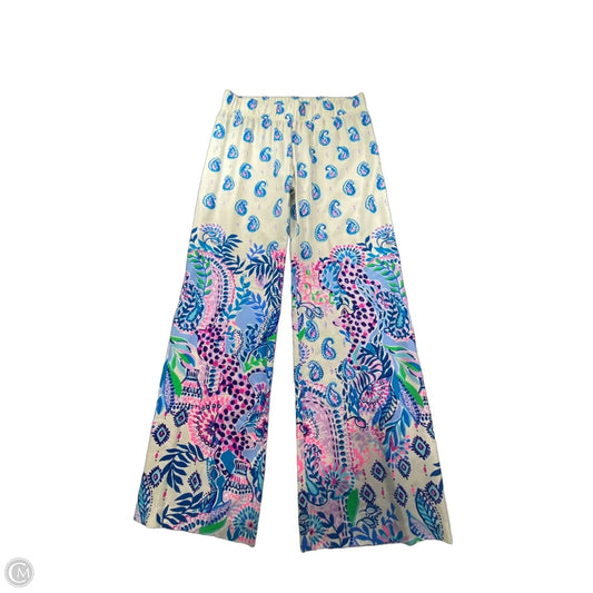 Pants Designer By Lilly Pulitzer In Blue & Cream, Size: 8