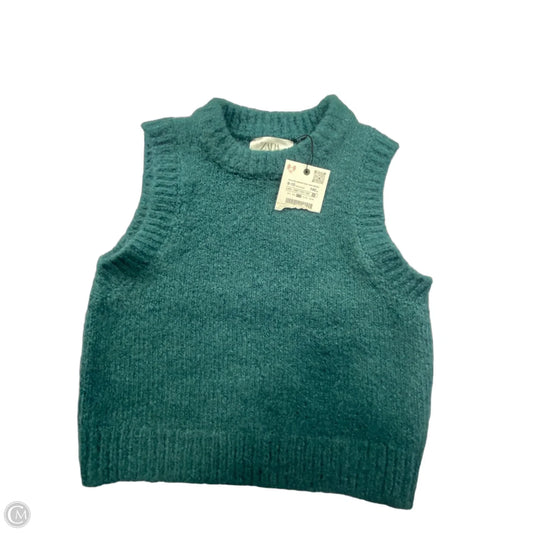 Vest Sweater By Zara In Teal, Size: S
