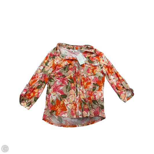Top Long Sleeve By Emily Daniels In Pink, Size: L