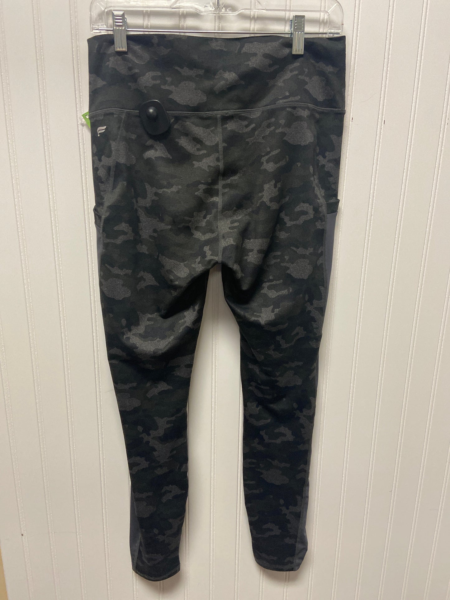 Athletic Leggings By Fabletics In Camouflage Print, Size: L