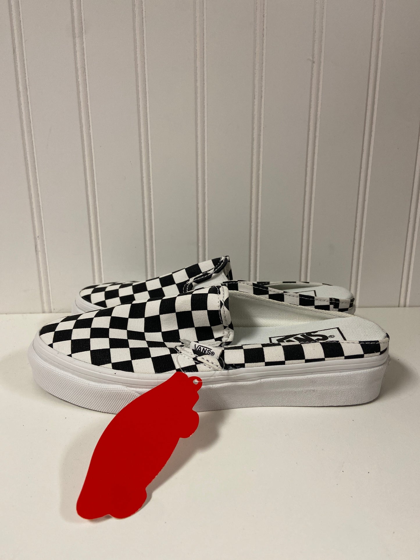 Checkered Pattern Shoes Flats Vans, Size 5