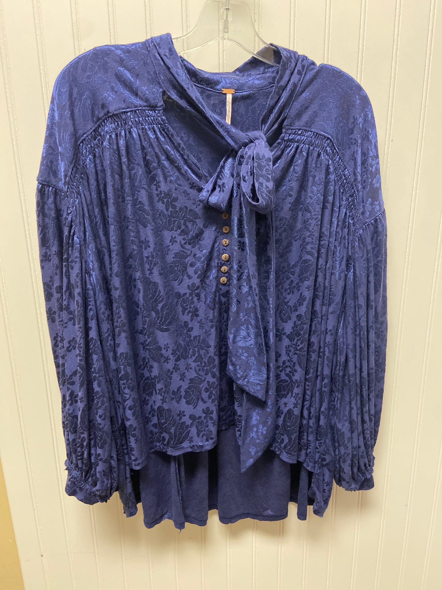 Blue Blouse 3/4 Sleeve Free People, Size S