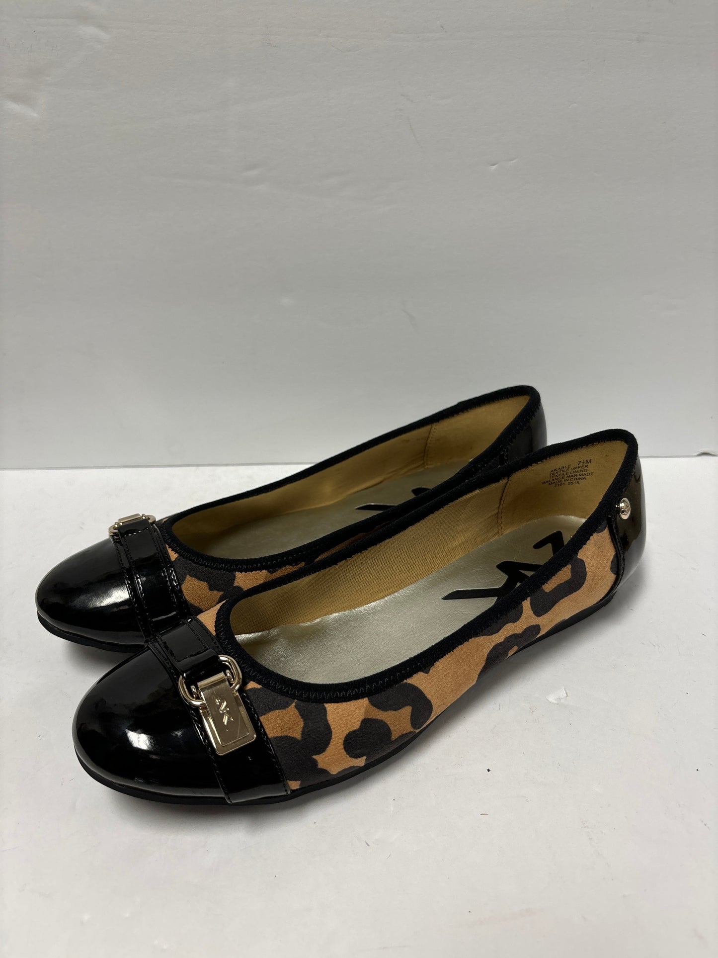 Animal Print Shoes Flats Anne Klein, Size 7.5