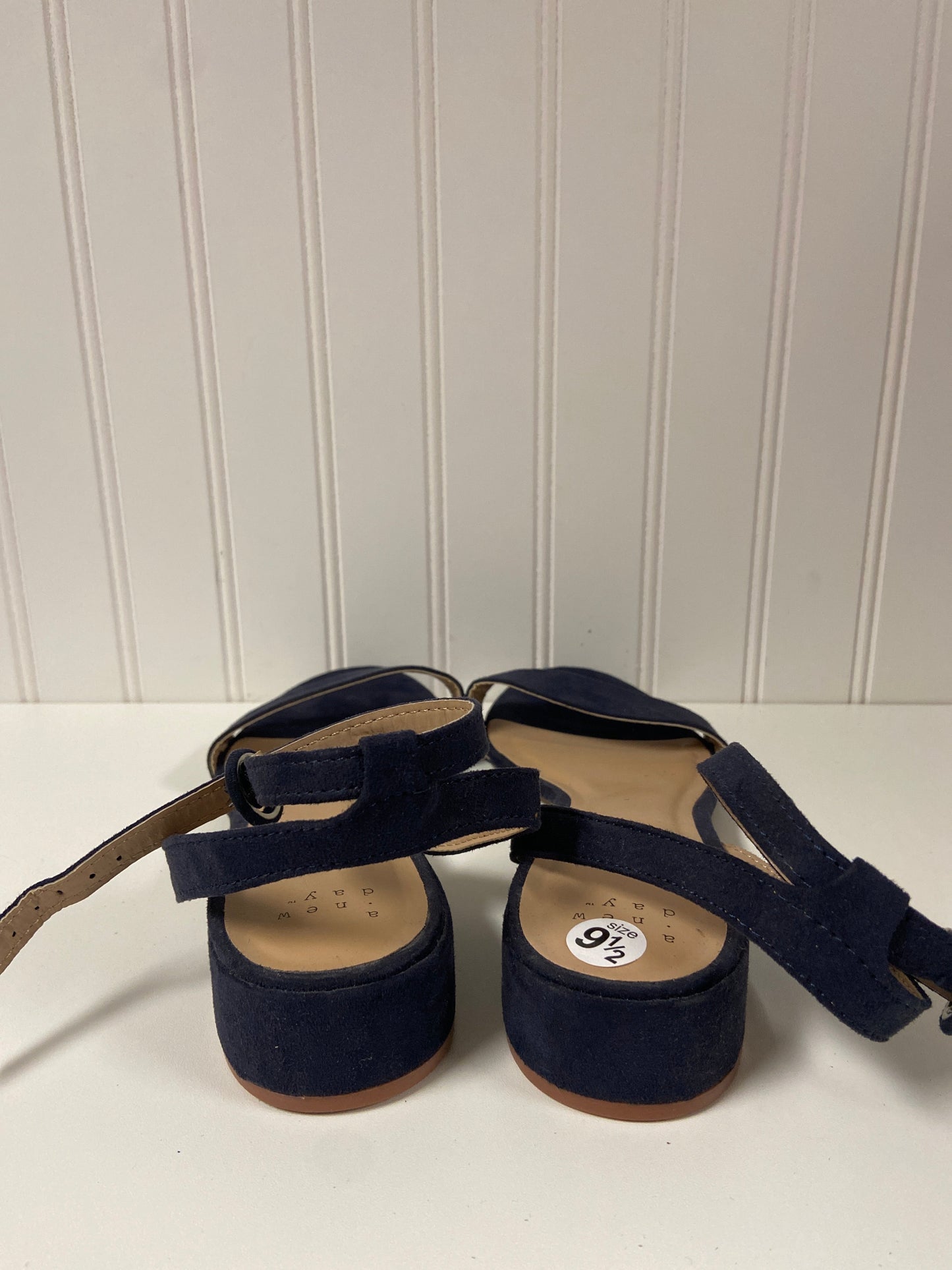Navy Sandals Flats A New Day, Size 9.5