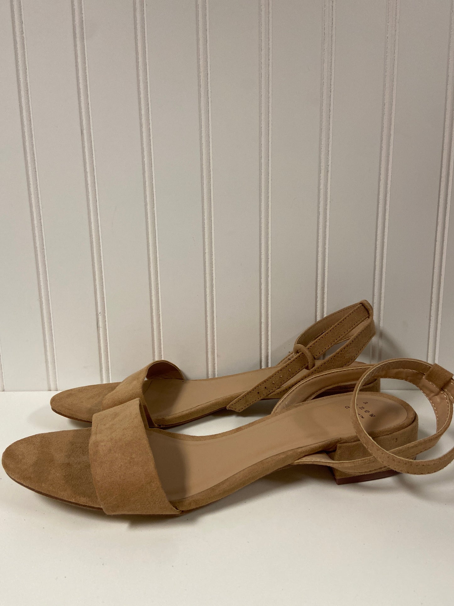 Tan Sandals Flats A New Day, Size 9.5