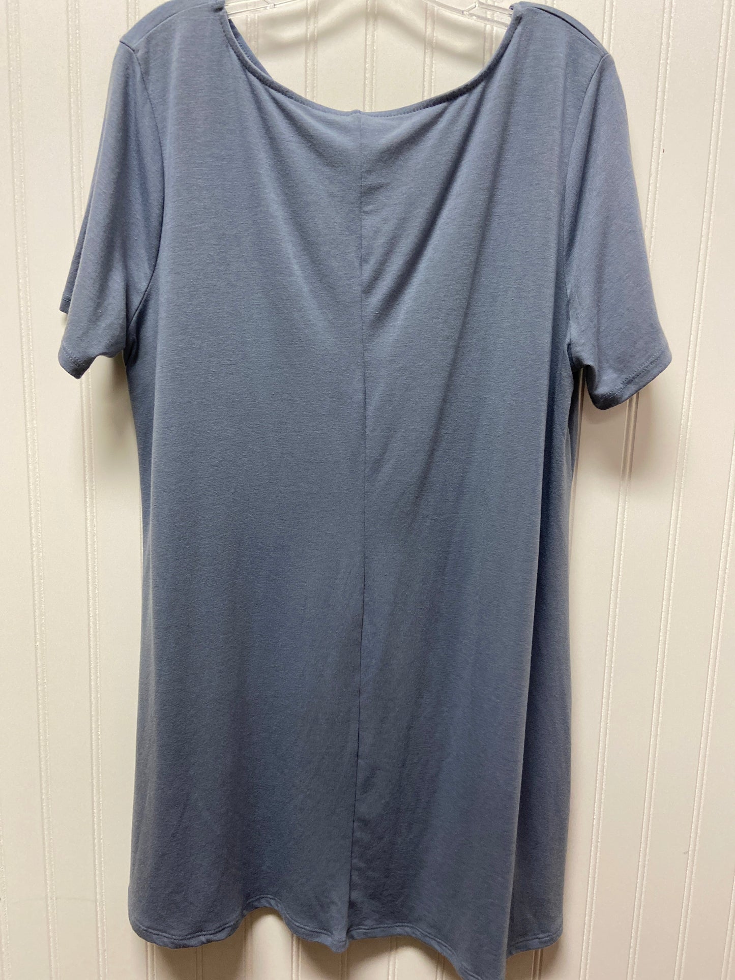 Blue Top Short Sleeve Basic Zenana Outfitters, Size 2x