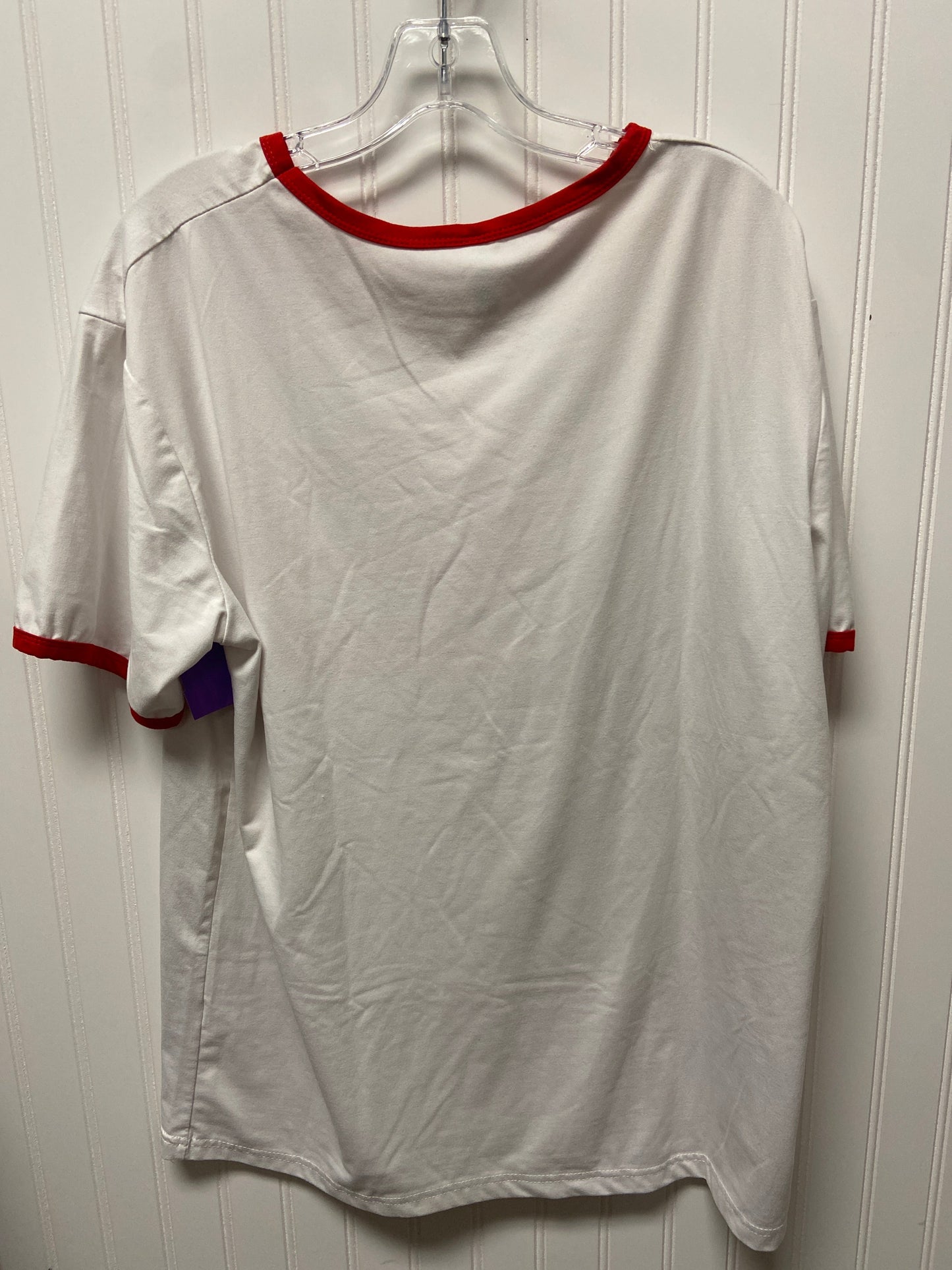 White Top Short Sleeve Basic Clothes Mentor, Size 1x