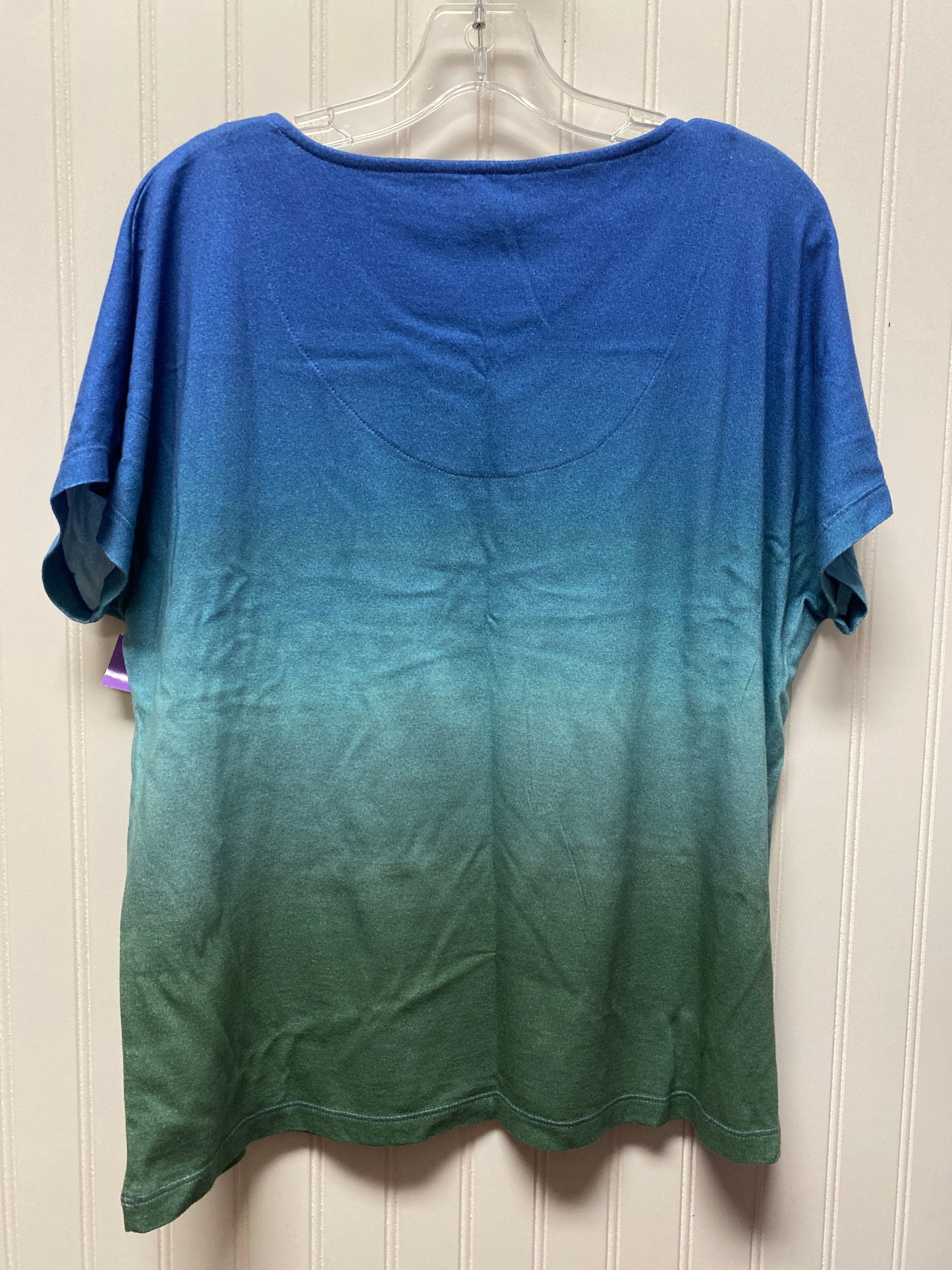 Ombre Print Top Short Sleeve Chicos, Size M