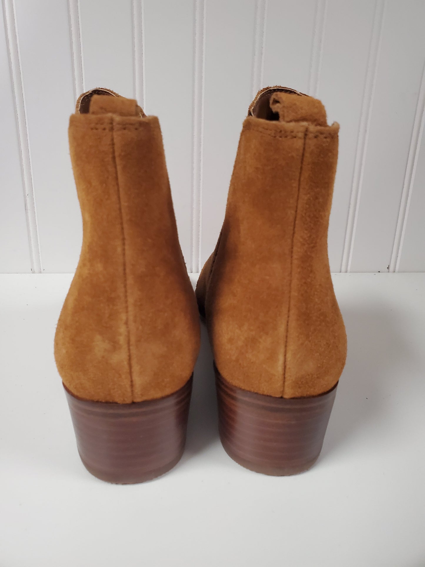 Boots Ankle Heels By Marc Fisher In Tan, Size: 7.5